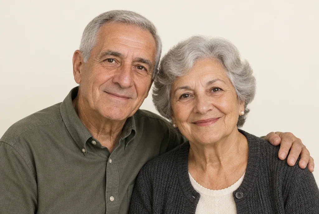 Pareja sénior disfrutando del aire libre